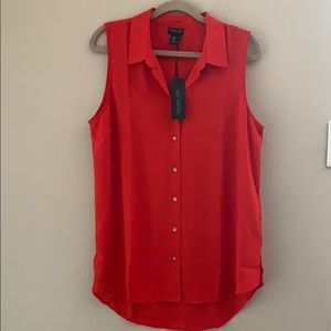 Rachel Zoe orange/red blouse